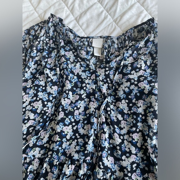 H&M Long Sleeve Chiffon Dress - Picture 4 of 12